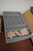 *Ten Cutlery Trays 71x47cm with Wooden Dividers