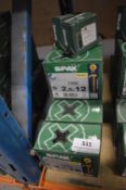 *7x Box of 1000 Spax 2.5x12 Z1 Yellow Screws