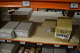 *Contents of Shelf to Include Various Hinges, and a Pair of Blum 560H2500B Drawer Runners