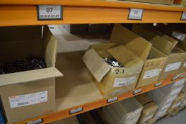 *Contents of Shelf to Include Assorted Hinges, Clips, Brackets, etc.