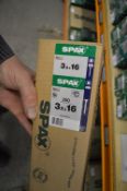 *5x Box of 200 Spax 3.5x16 Screws