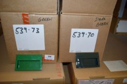 *Assorted Green Flush Fitting Handles to fit Recess 90x42mm