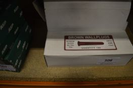 *21x Box of 100 Brown Wall Plugs 7mm