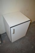 *White Storage Cabinet on Castors (no key) 50x50cm x 72cm high
