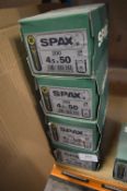 *4x Box of 200 Spax 4.5x50 Z2 Screws