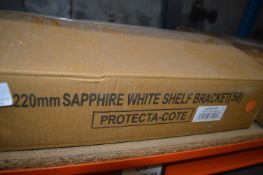 *~28 Sapphire White Shelf Brackets 220mm