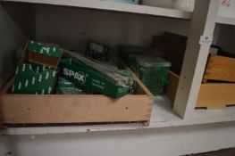 *Contents of Lower Shelves to Include Screws etc.