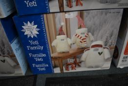 *3pc Christmas Yeti Family Set