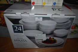 *Mikasa Swirl White Dinnerware Set