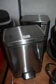 *2pc Mini Stainless Steel Pedal Bin Set