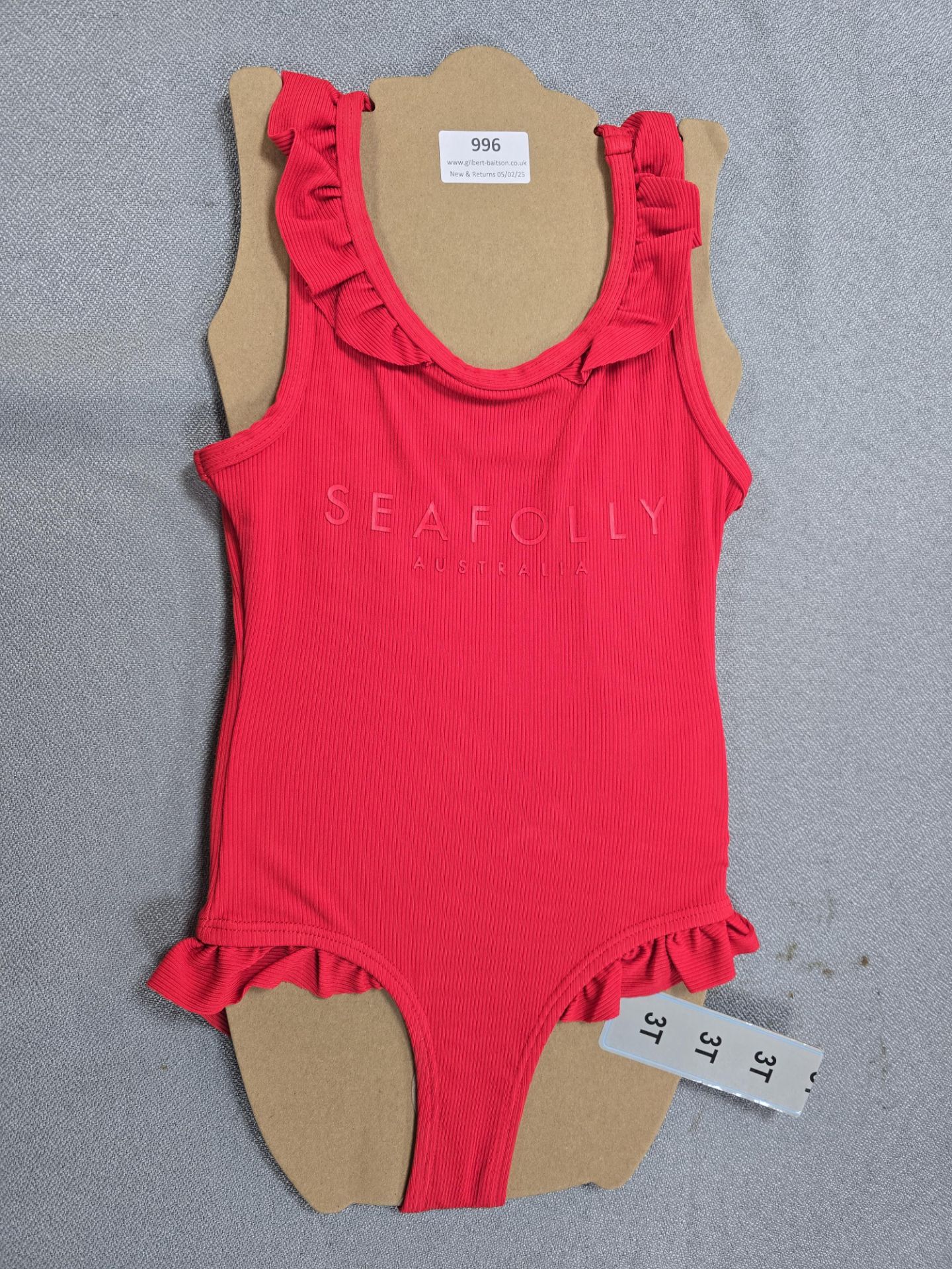 Seafolly Red One Piece Swimsuit Size: 3T
