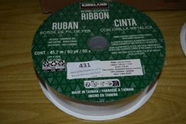 *45m Reel of Kirkland White Wire Edged Ribbon
