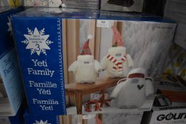 *3pc Christmas Yeti Family Set