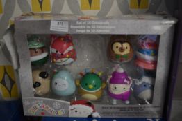 *Squishmallows 9pc Christmas Ornament Set