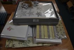 Sealed Card Blankets, Decorative Papers, and Embel