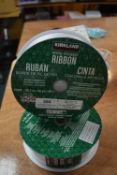 *Two 45m Reel of Kirkland White Wire Edged Ribbon
