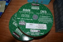 *Two 45m Reels of Kirkland White Wire Edged Ribbon