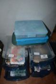 Two Small Storage Drawers, and Boxes of Beads, Emb