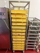 *Stainless Steel Mobile Tray Rack with Thirteen Trays