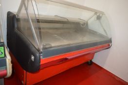 *Refrigerated Serve Over Counter with Curved Glass Front 73” x 3’8” x 4’8”ft tall (AF)