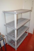 *Four Tier Plastic Shelving 46” x 20” x 56” tall