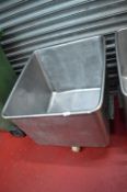 *Large Stainless Steel Bin on Wheels 27.5x30.5” x 28” tall