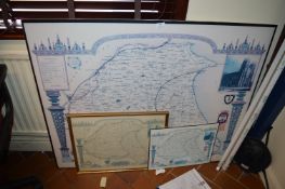 *Framed Prints and Boards Depicting Holderness Maps