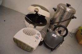 *Tea Urn, Fan, Kettle, and a Heater
