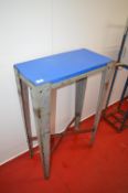 *Small Infill Unit with Blue Poly Top and Galvanised Legs 32x63 x 98cm tall