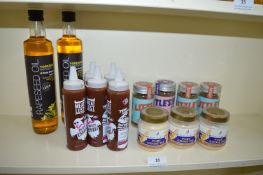 *Five Bottles of Chili Sauce, Three Jar of Goose Fat, and Four Jars of Thittles Chocolate Flakes