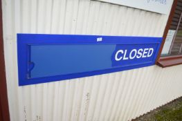 *Blue Perspex Open/Closed Sign