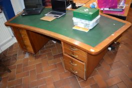 *Sepeli Mahogany Executive Double Pedestal Desk with Inlet Leather Top