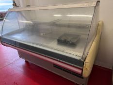 *Refrigerated Serve Over Counter with Curved Glass Front 6ft x 3.5ft x 4.5ft tall (AF)