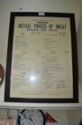 *Framed Poster ”The Meat Order 1952”