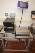*Dini Argeo Scales and Printer on Stainless Steel Bench