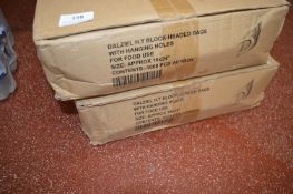 *Two Boxes of Block Headed Bags with Hanging Holes
