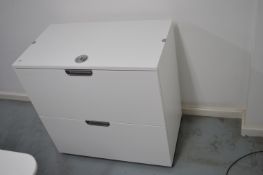 *White Two Drawer Filing Cabinet
