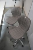 *Two Contemporary Style Swivel Office Chairs