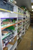*Twenty Bays of Cream Boltless Metal Shelving each Bay 100x50cm x 224cm tall (contents not included,