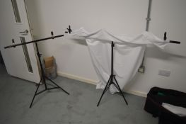 *Two Tripod Photography Screen Stands with Clamps