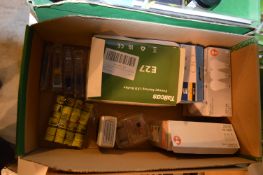 *Box of Flay Paper and Lightbulbs