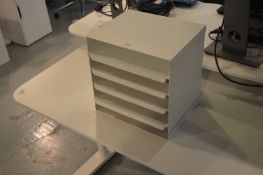 *Metal Desktop Storage Unit with Sliding Trays