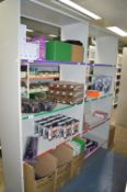 *Two Bays of Cream Boltless Metal Shelving each Bay 100x45cm x 224cm tall (contents not included,