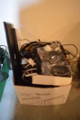 *Box of Assorted Cables, Headphones, Keyboard, etc.