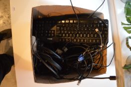 *Box of Cables, Headphones, etc.