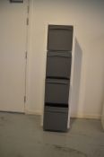 *Set of Four Pigeonholes 39x41cm x 147cm tall with Grey Felt Baskets
