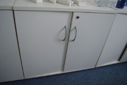 *White Two Door Office Cabinet 80x45cm x 72cm tall