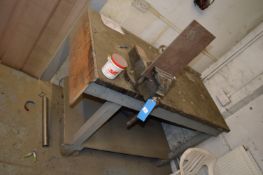 *Wooden Workbench 81x153cm x 96cm tall with 6” Vice