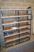 *Steel Framed Shelving with Wood Shelves 153x32cm x 187cm tall