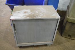 *Mobile Steel Cabinet with Tambour Door 48x80cm x 83cm tall